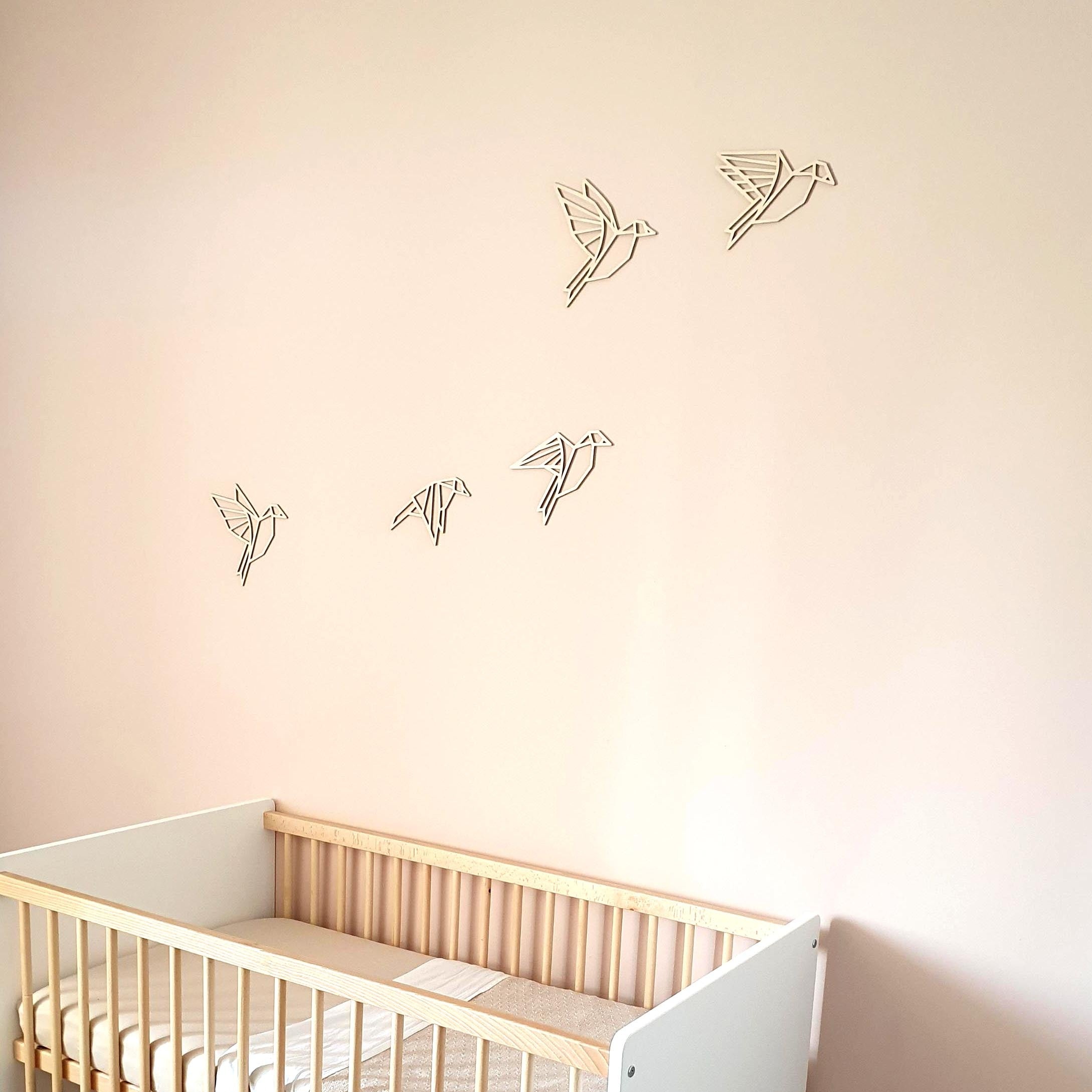 Wanddecoratie Vogels - hout of zwart