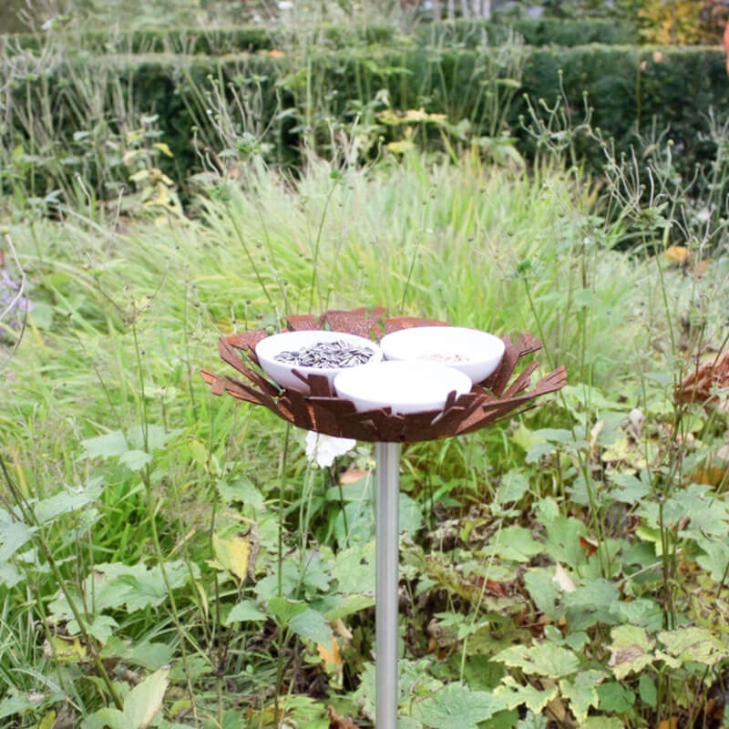 Vogelvoederschaal Nest Cortenstaal