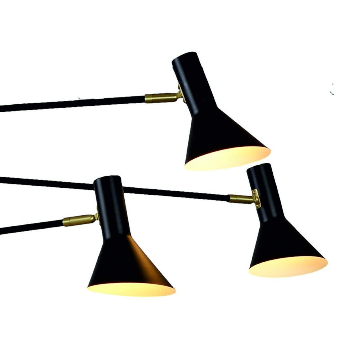 Izmir - hanglamp zwart - goud