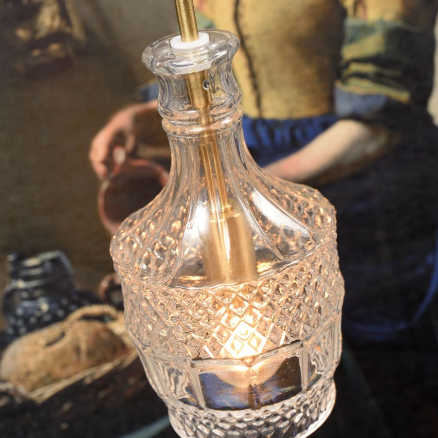 BRUSSELS - hanglamp - transparant - goud