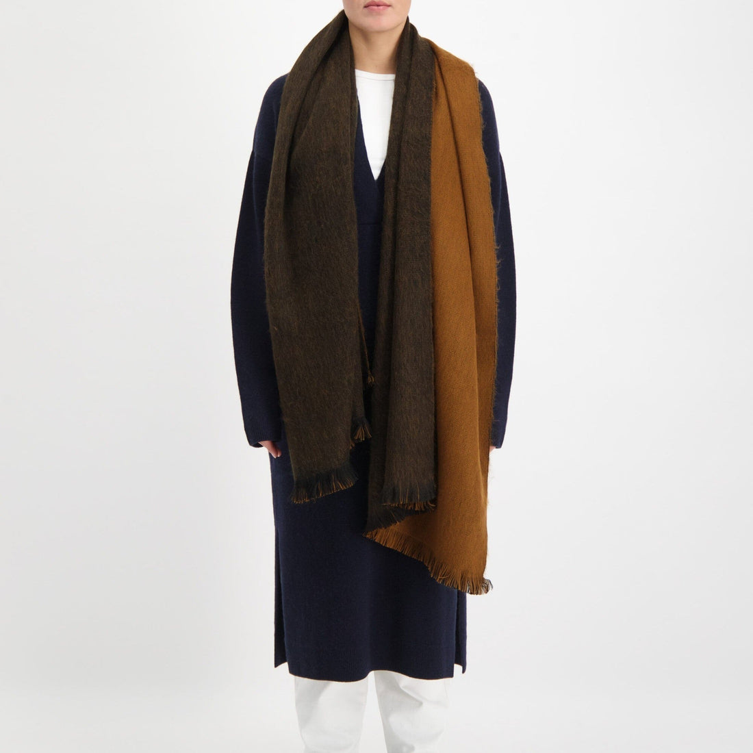 Double Scarf Black / Camel