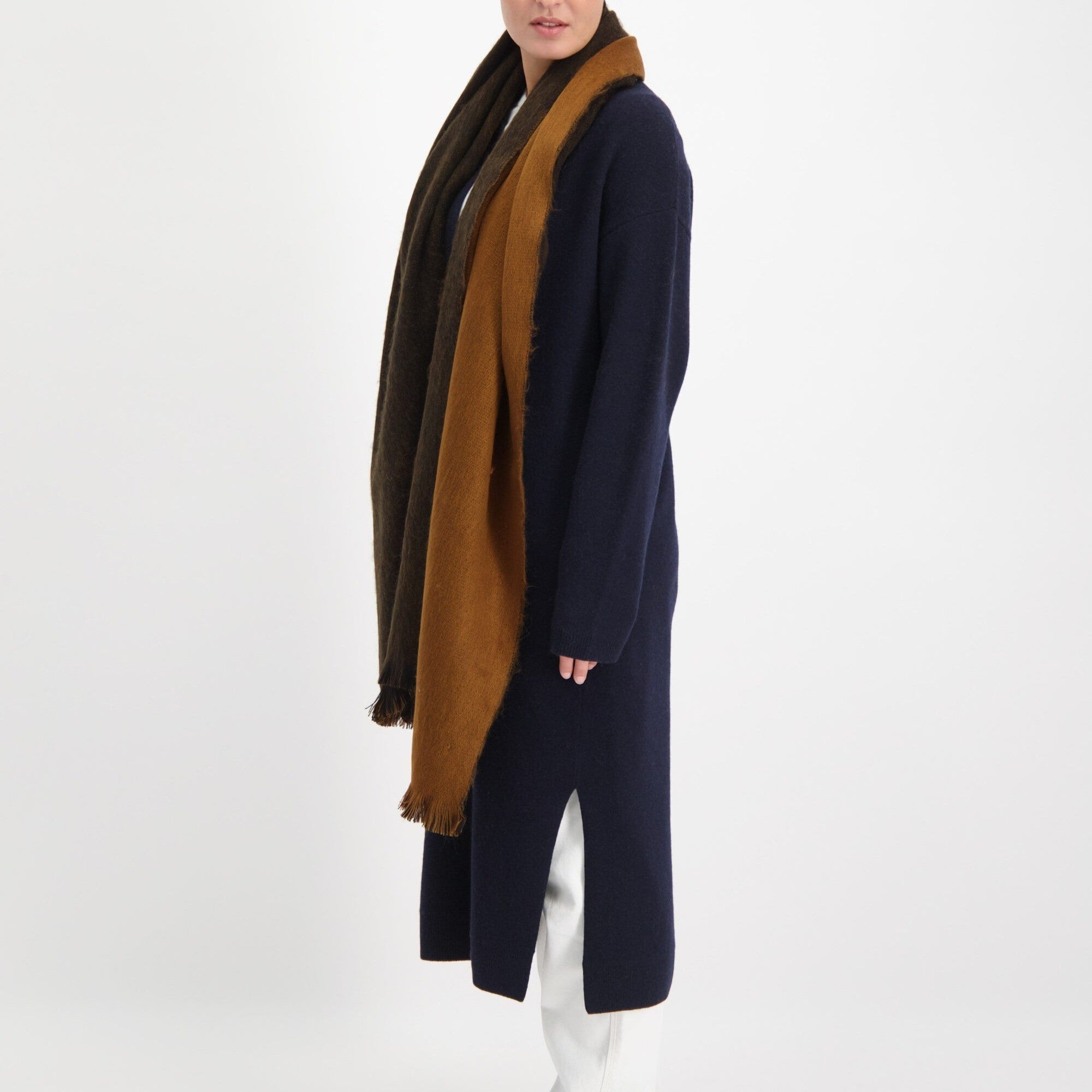 Double Scarf Black / Camel