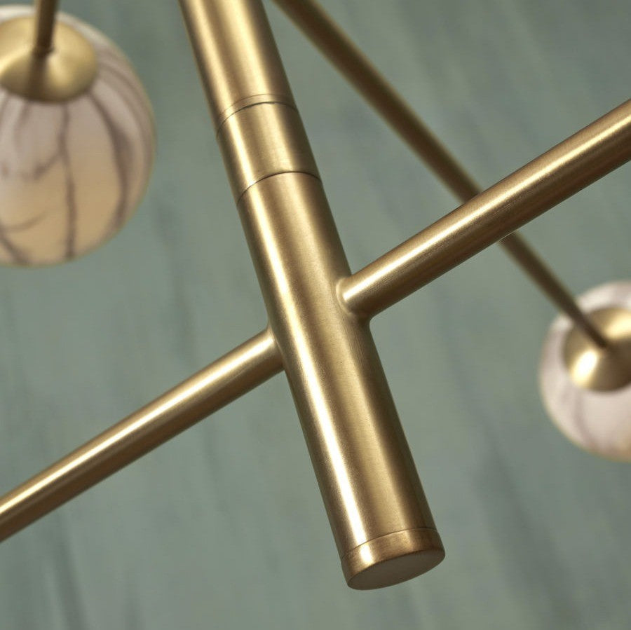 Carrara - hanglamp - marmerprint - goud