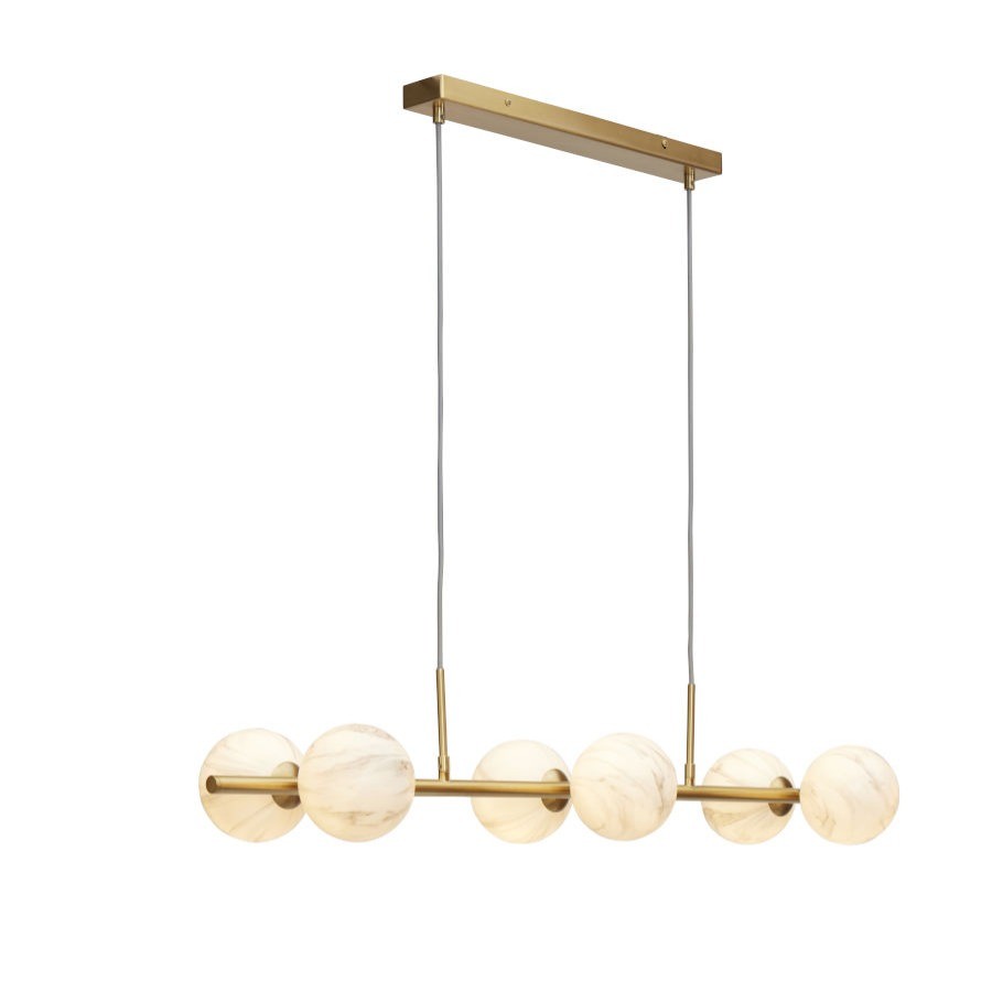 Carrara - hanglamp - marmerprint - goud