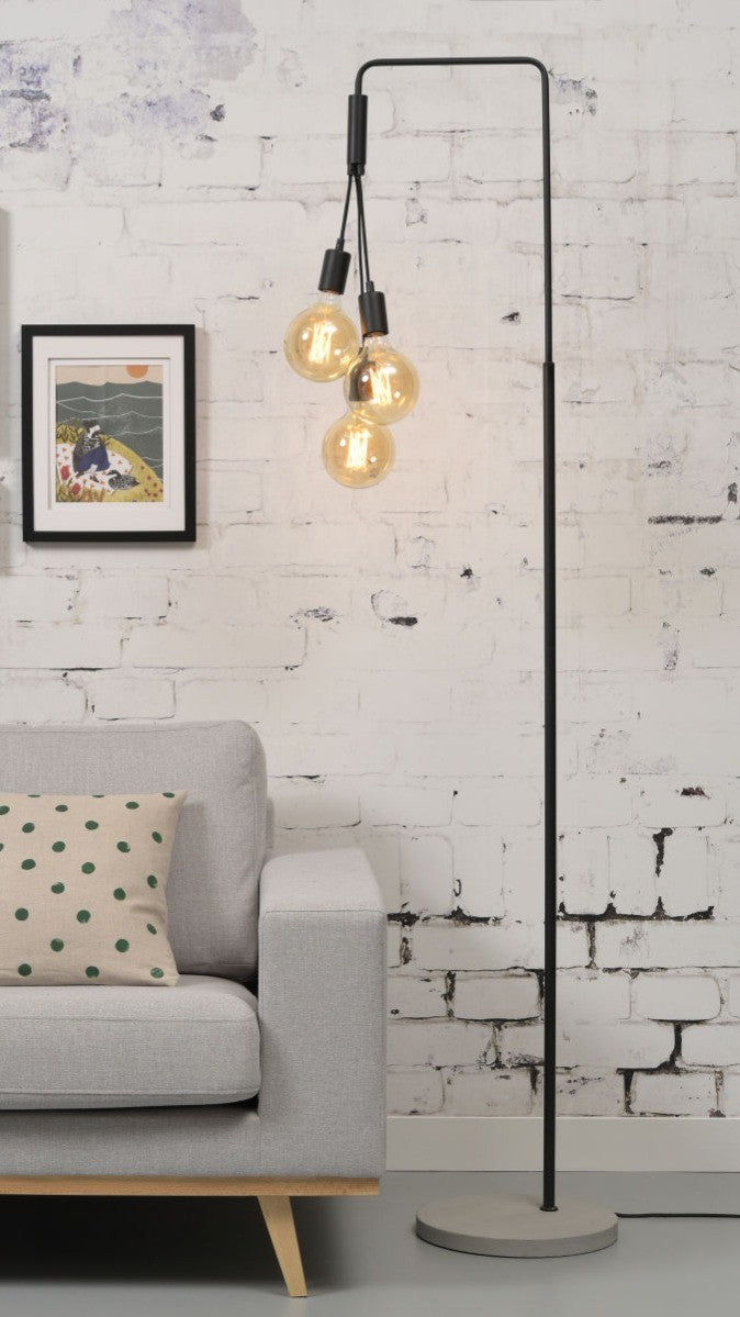 Oslo - vloerlamp- zwart