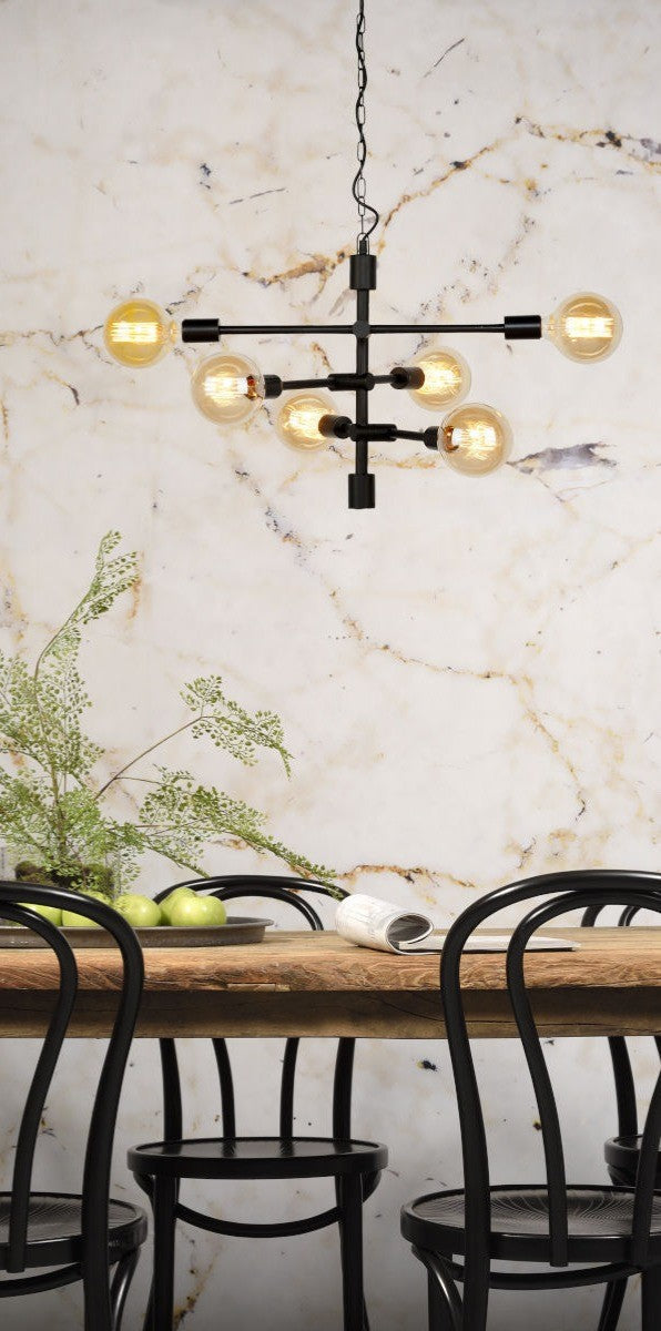 Nashville - hanglamp - ijzer - zwart