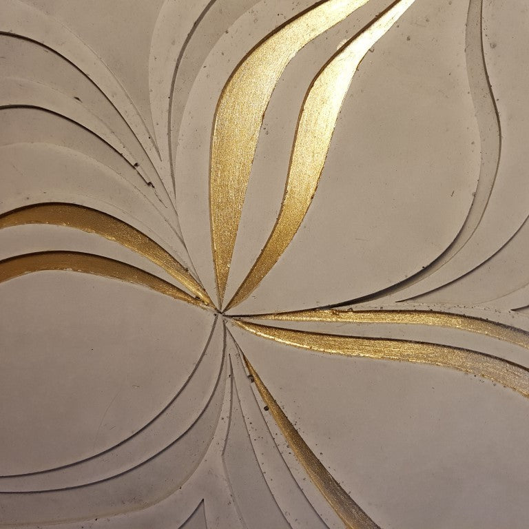 Betonnen Design Paneel Golden Flower