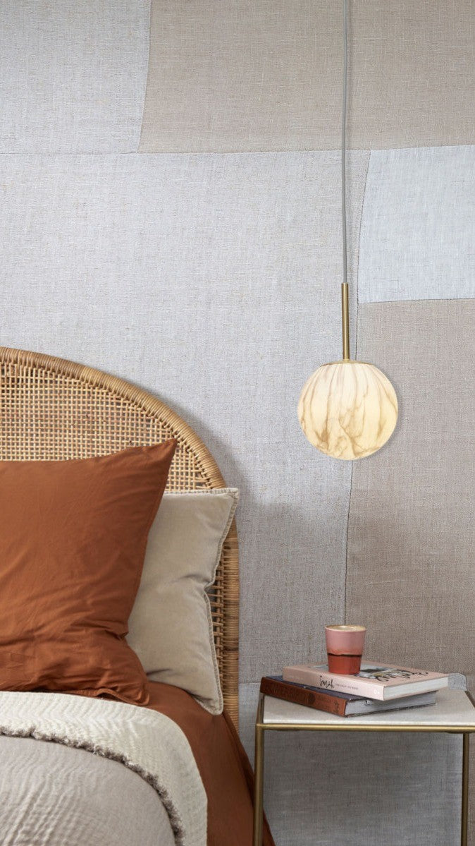Carrara - hanglamp - marmerprint - goud