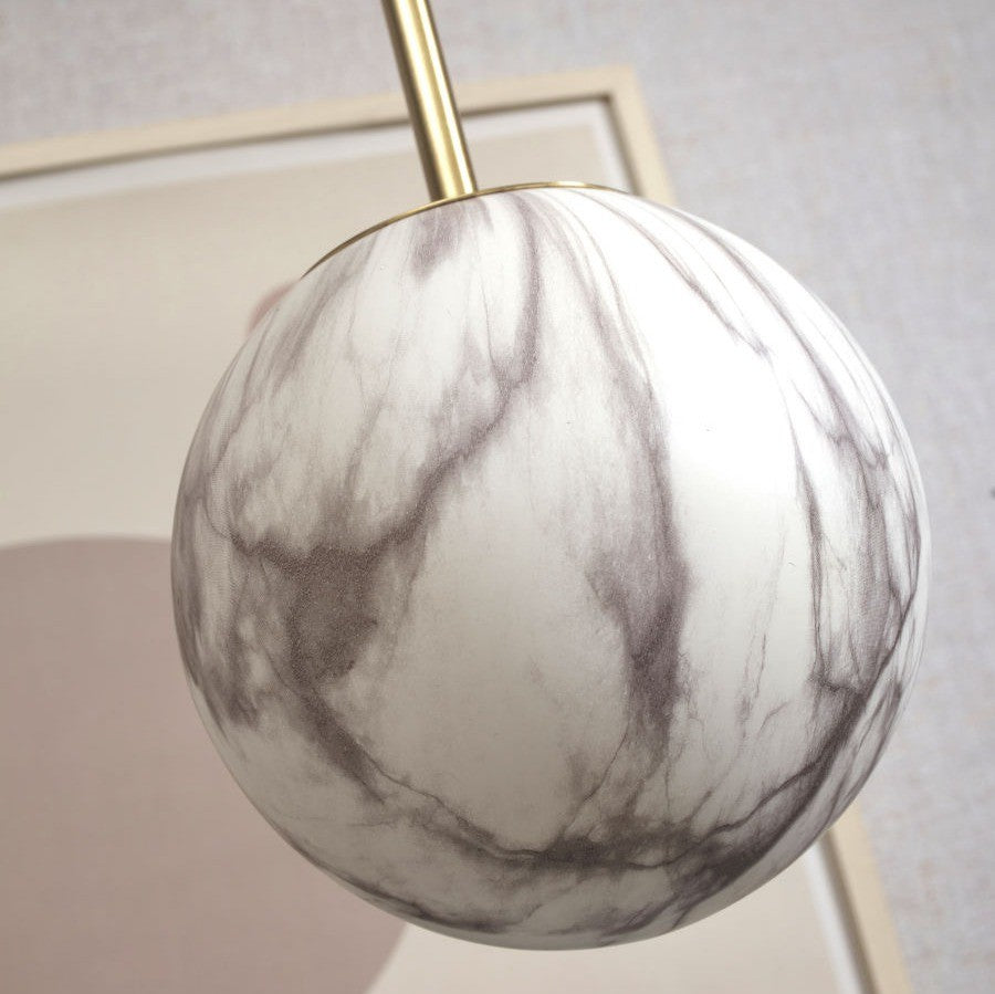 Carrara - hanglamp - marmerprint - goud