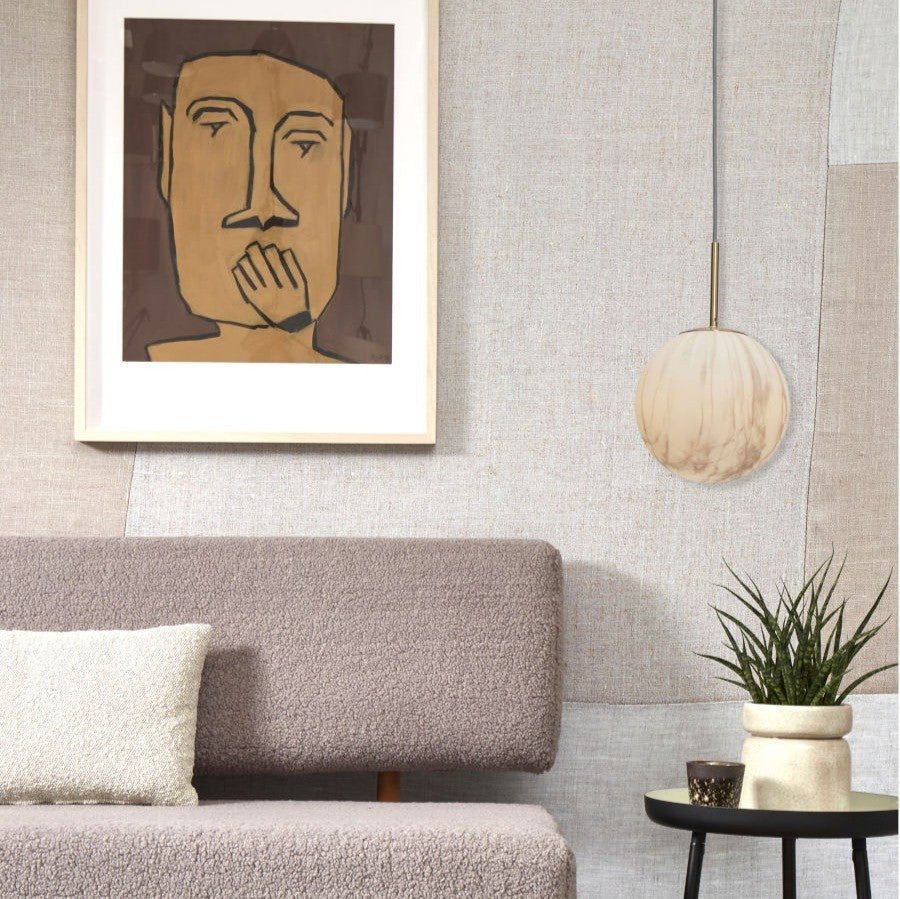 Carrara - hanglamp - marmerprint - goud