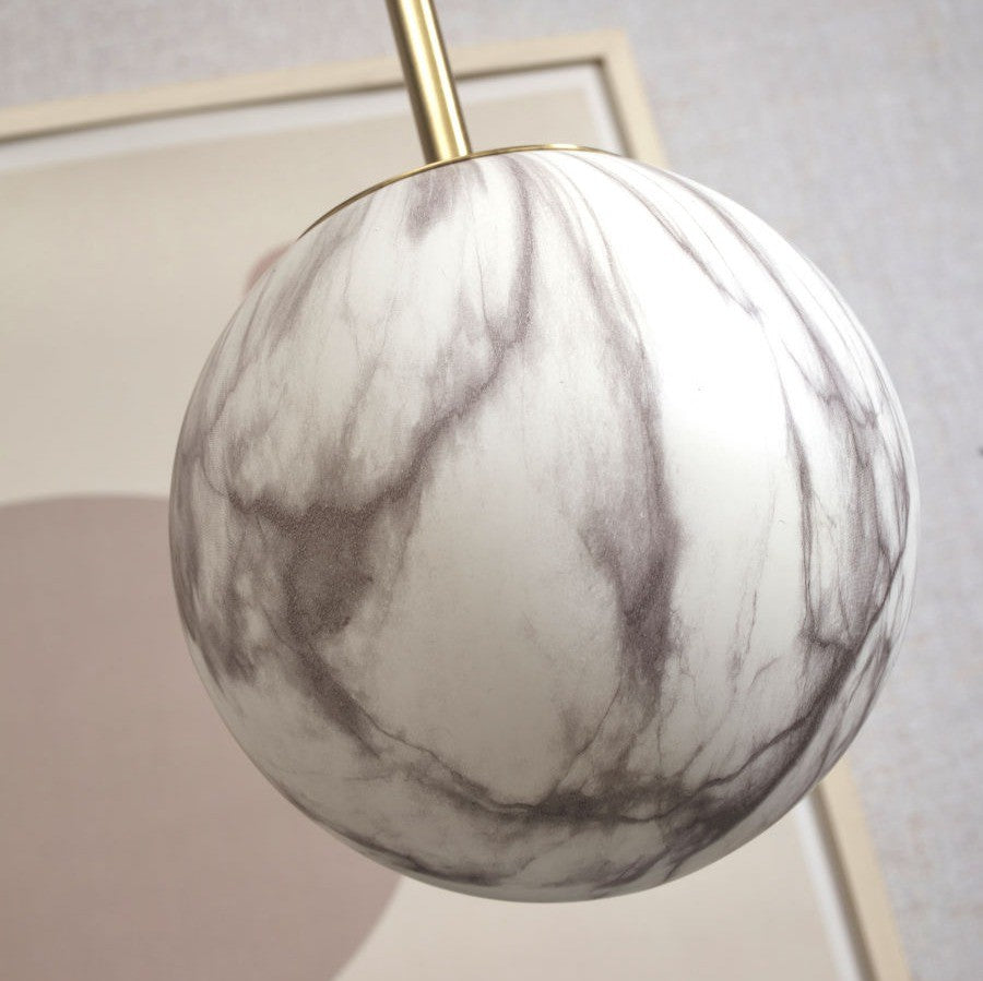 Carrara - hanglamp - marmerprint - goud
