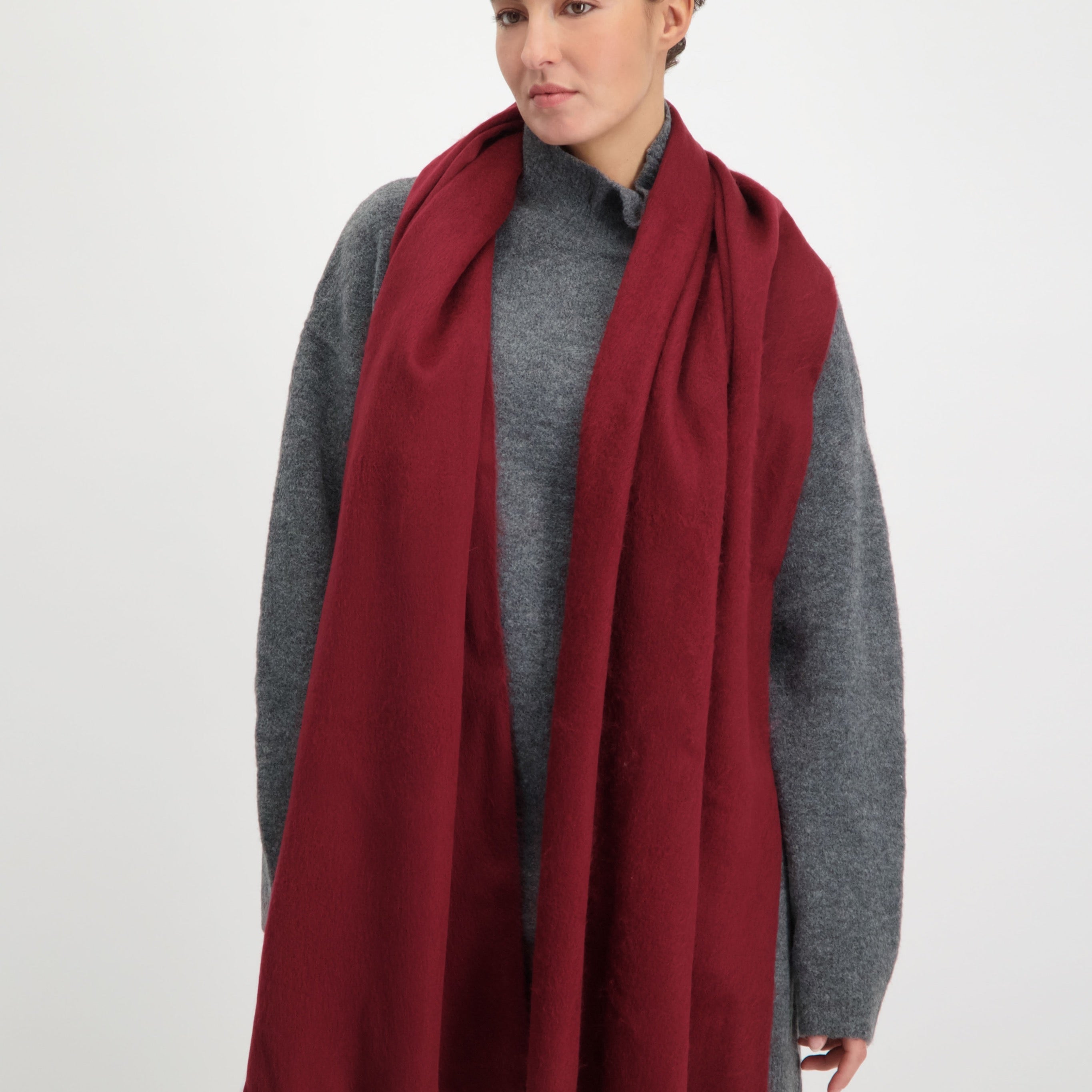 Scarf Bordeaux Red