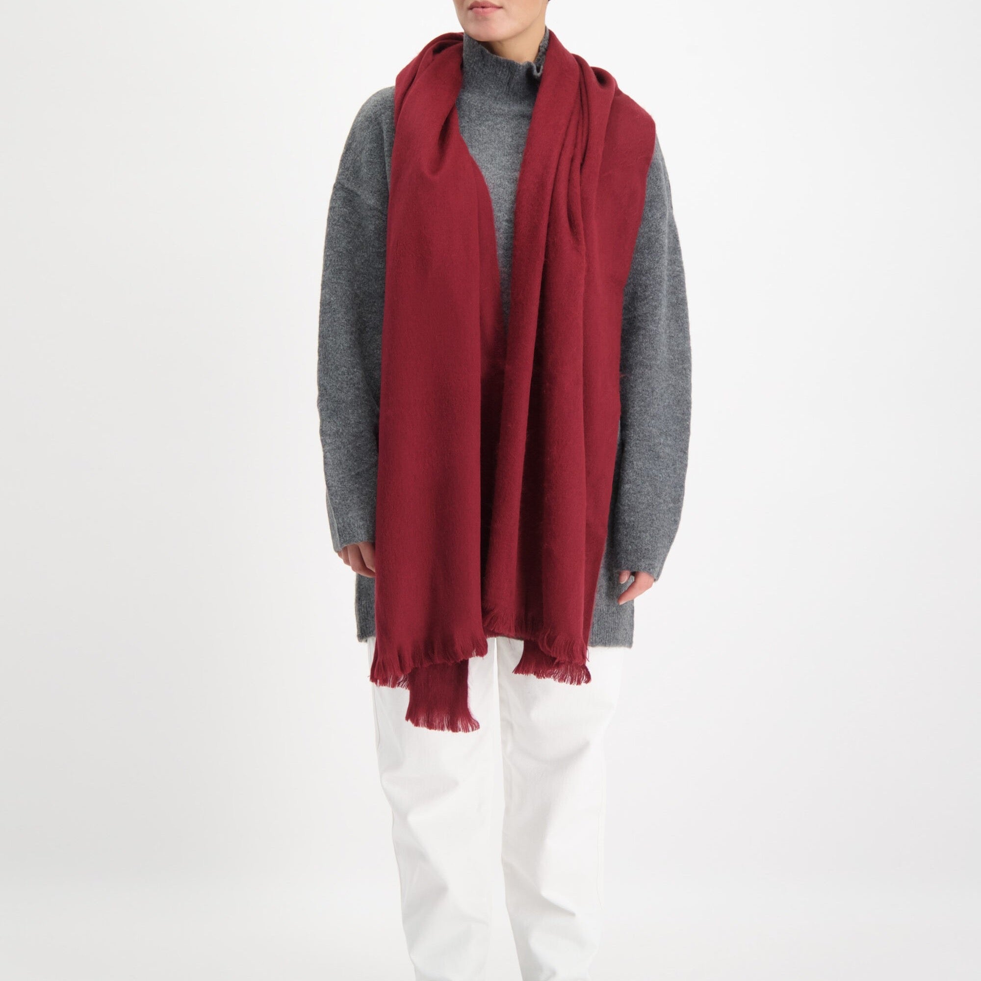 Scarf Bordeaux Red