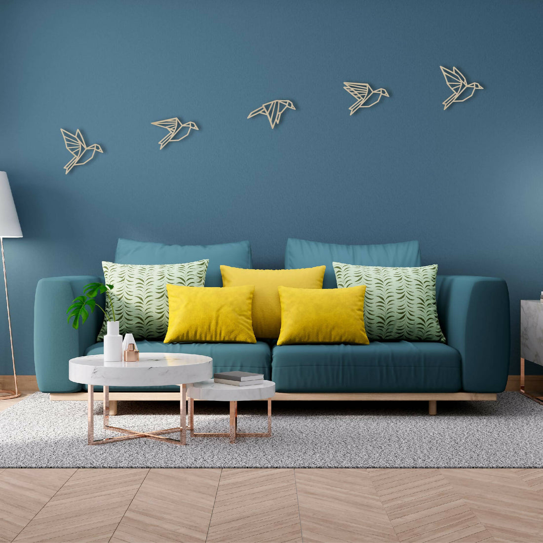 Wanddecoratie Vogels - hout of zwart