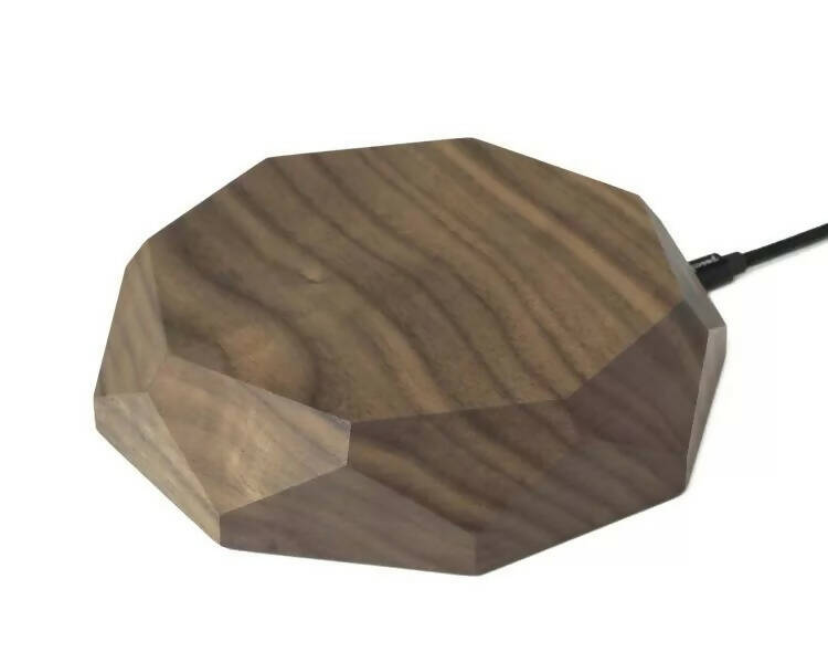 Geometric Charging Pad – Walnut