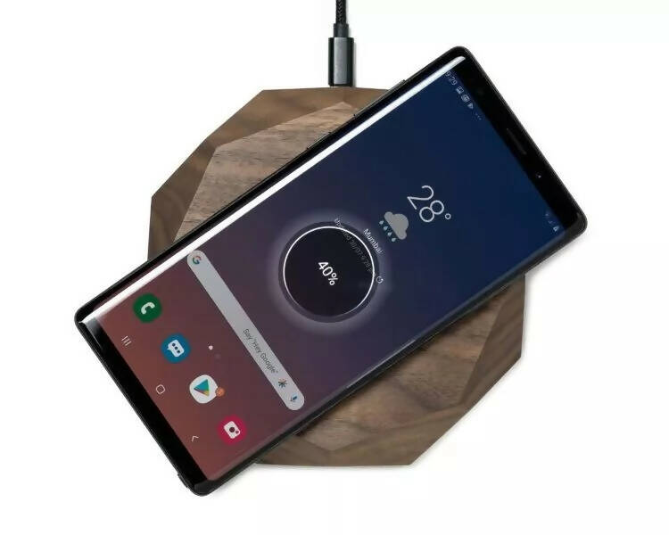 Geometric Charging Pad – Walnut