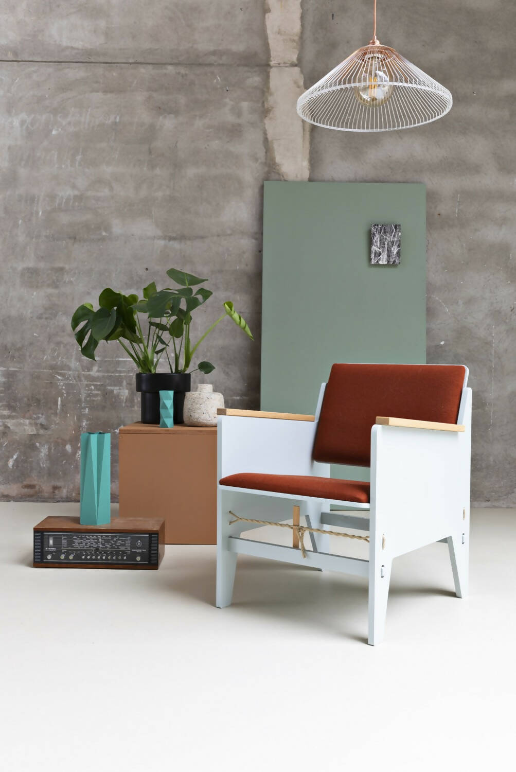 Hanglamp circulair HOOK"d wit - by Tolhuijs Design