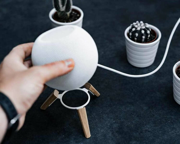 Houten Houder voor Apple HomePod Mini - TriPod - Eikenhout