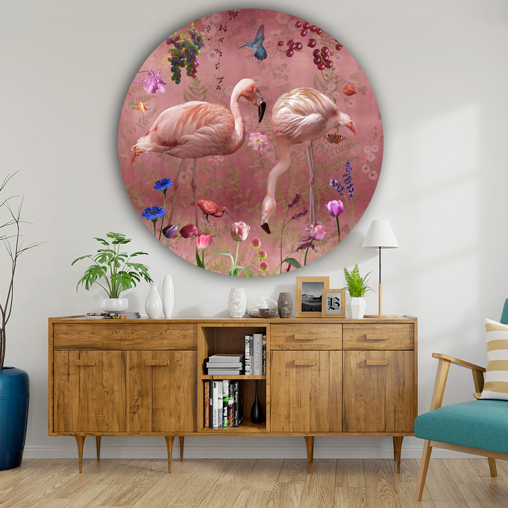 Behangcirkel Audubon ⌀ 130 cm Red