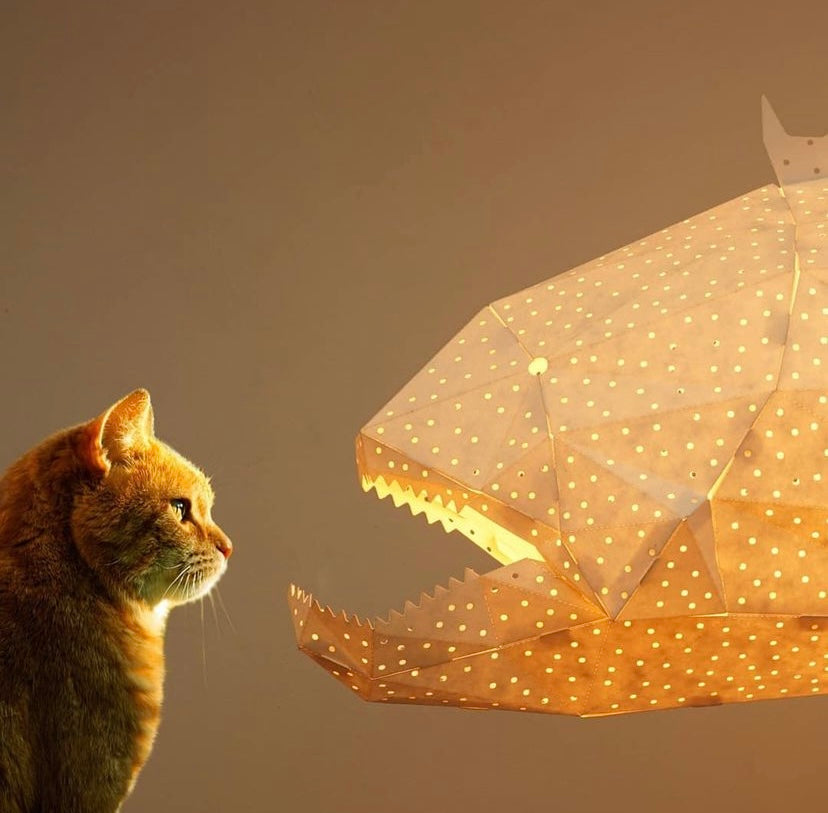 Giant Lapu Lapu Origami Lamp Zwart