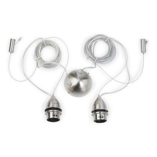 Palawan - Dubbele Hanglamp – Bamboe – Wit