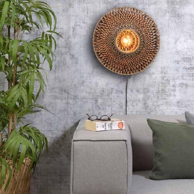 Bali - Wandlamp - Bamboe - Naturel - Medium