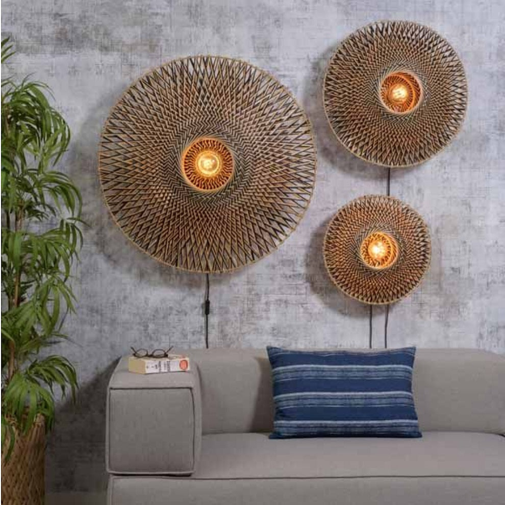 Bali - Wandlamp - Bamboe - Naturel - Medium