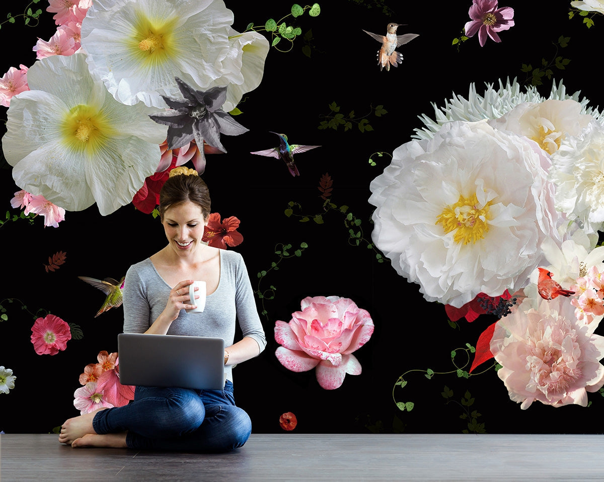 Behang Roses Sunrise I Provinyl