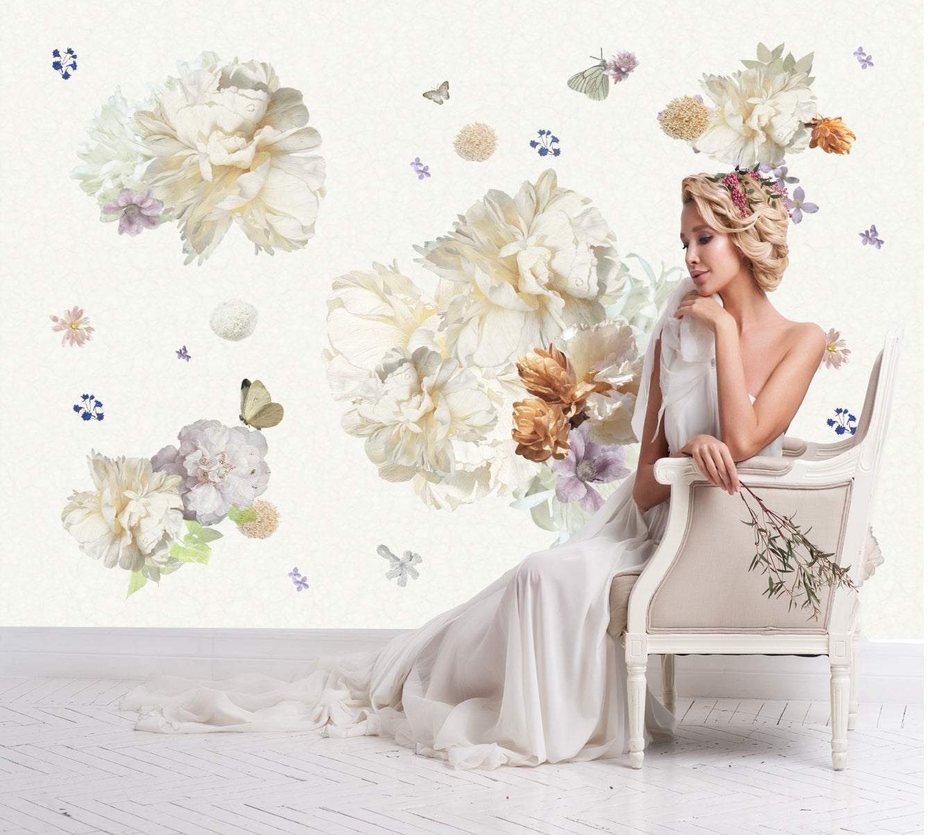 Behang White Baroque I Ecotex