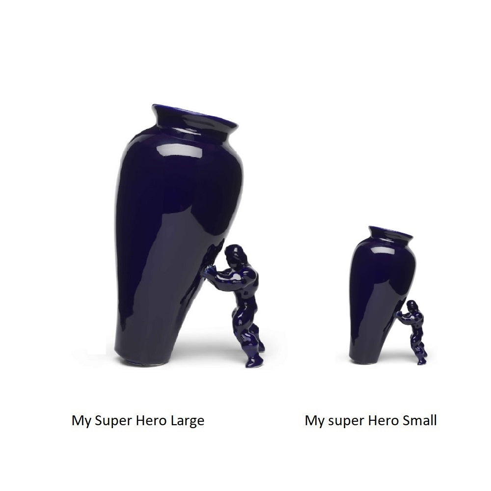 My Superhero Vaas - Small - Blauw