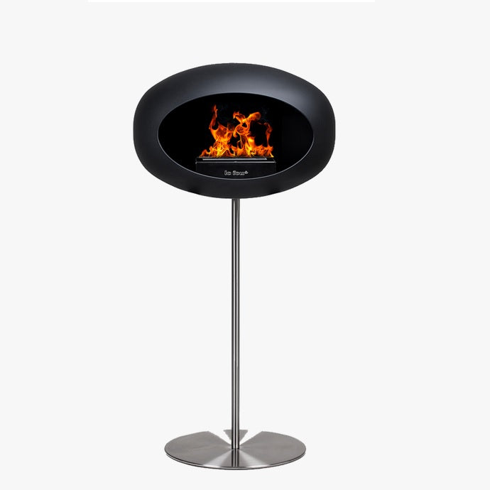 Le Feu Black Steel High Haard - RVS stang/voetplaat
