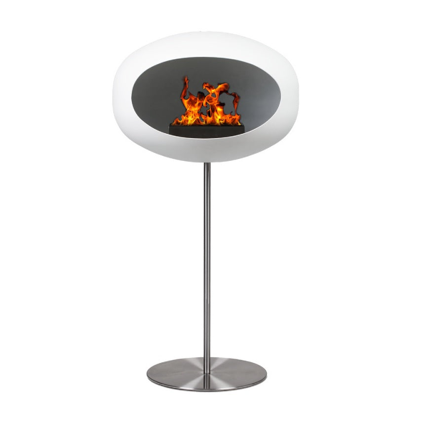 Le Feu White Steel High Haard - RVS stang/voetplaat