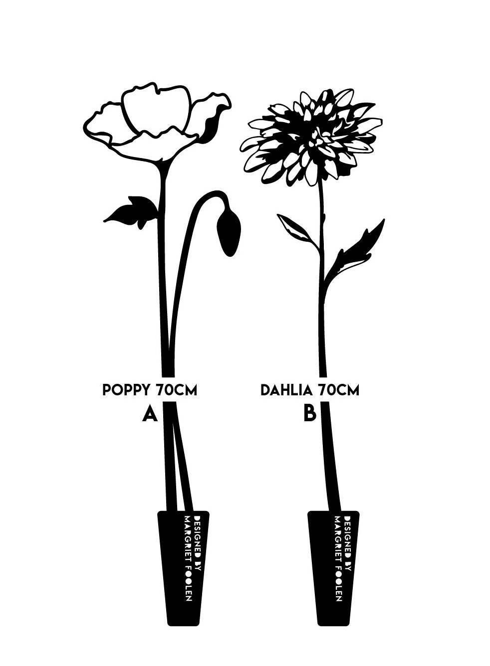 Dahlia B Cortenstaal 70cm