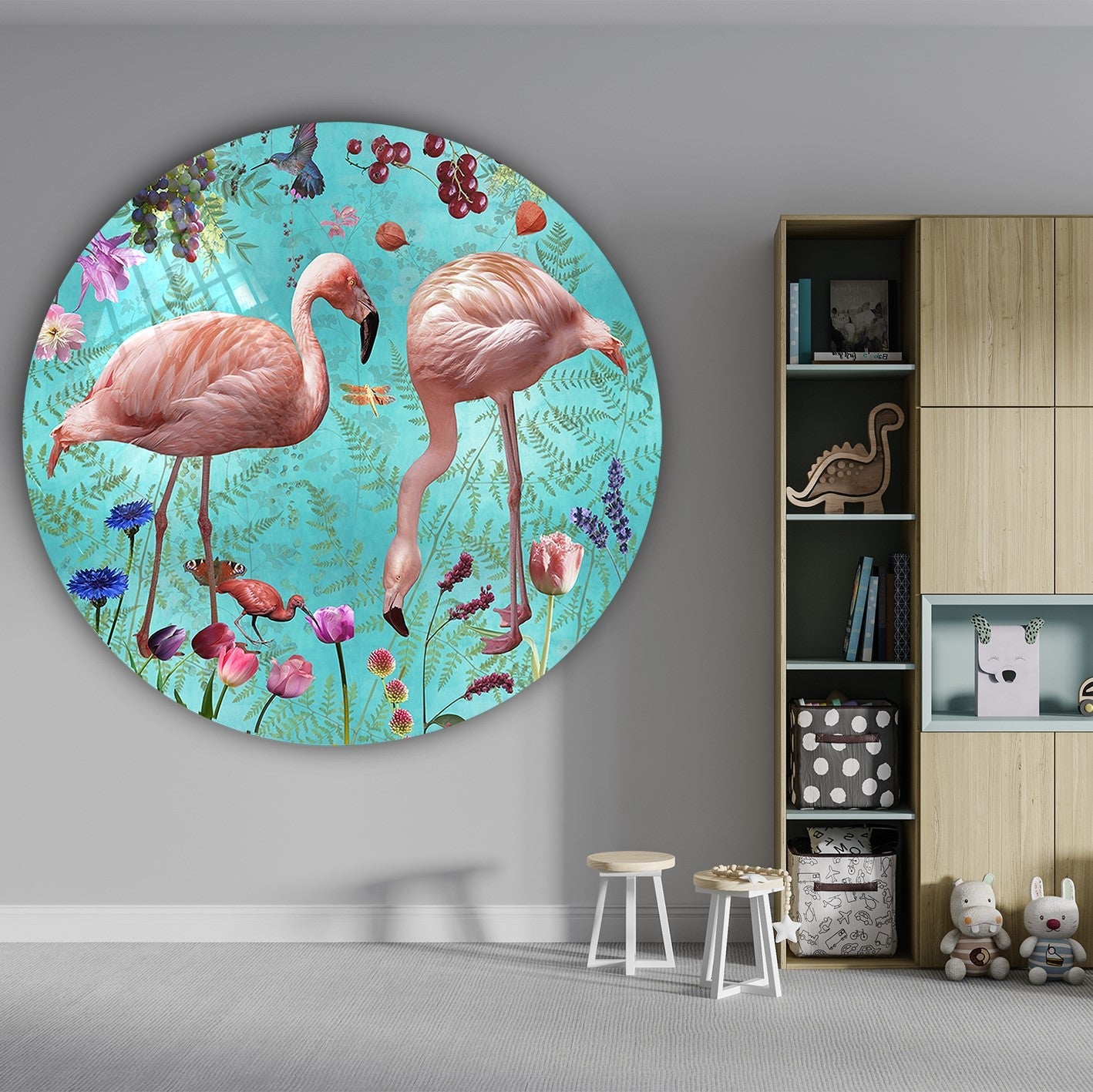 Behangcirkel Plexiglas ⌀ 130 cm Audubon Blue