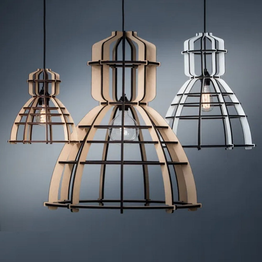 No.19XL industrielamp MDF 40cm by Olaf Weller