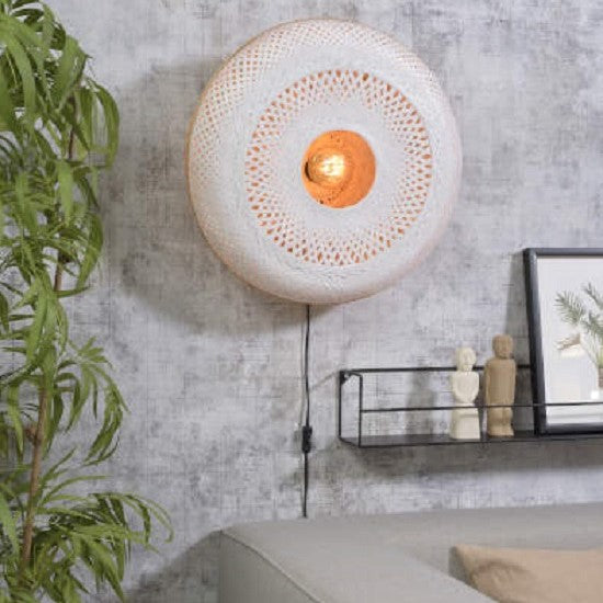 Palawan - Wandlamp - 60cm naturel_wit L