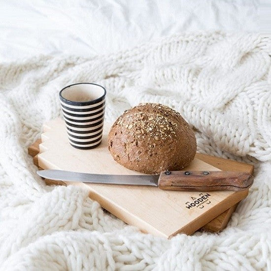 Serveerplank Grachtenpand Kers