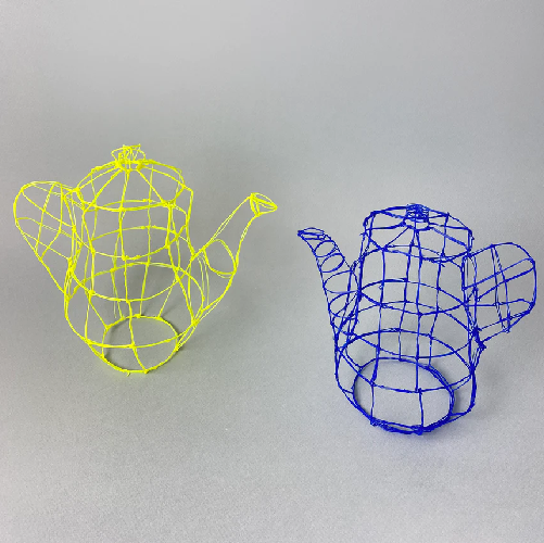 SET OF 2 | Teapot | Yellow + Blue
