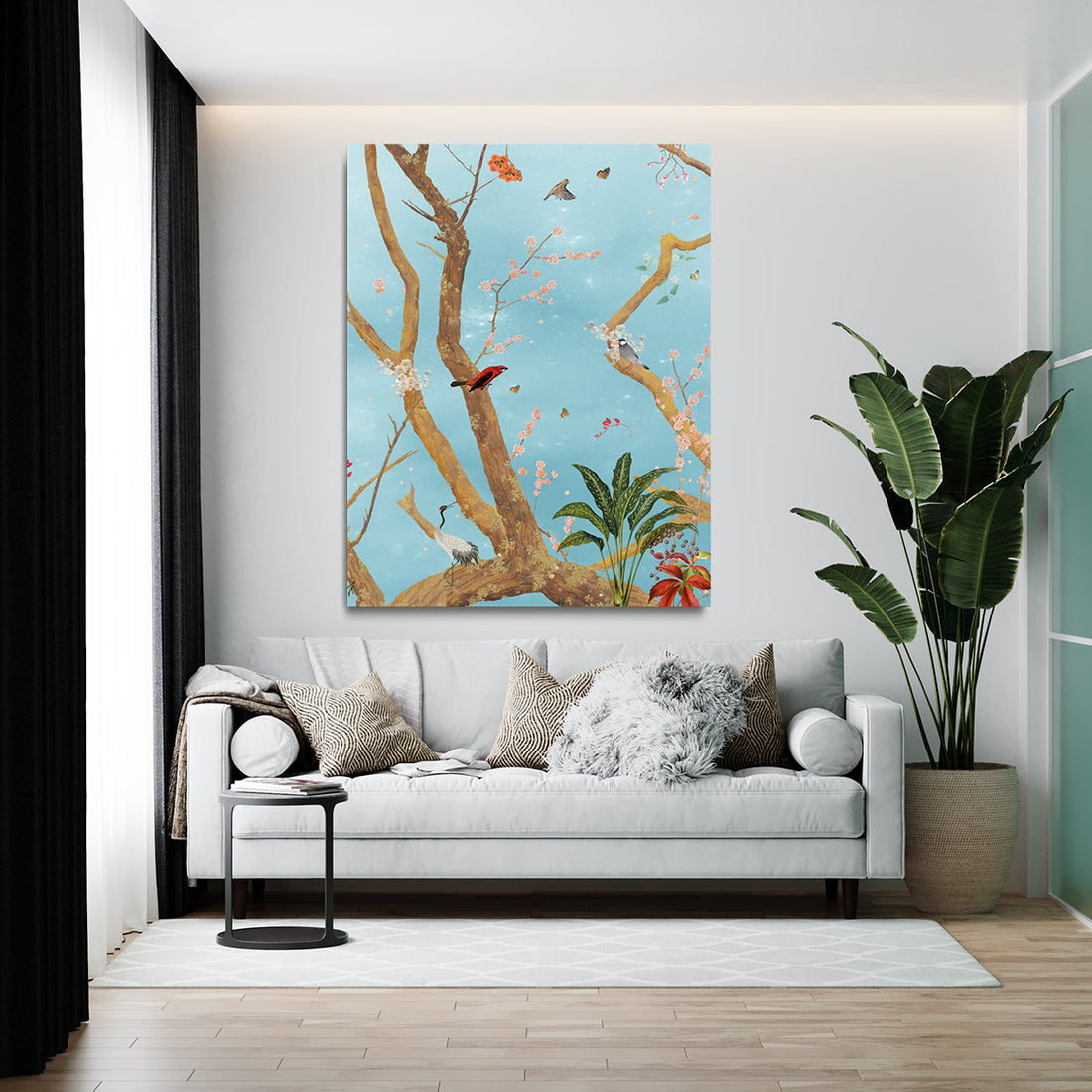 Behangpaneel 80*100 cm Mystic Garden Blue