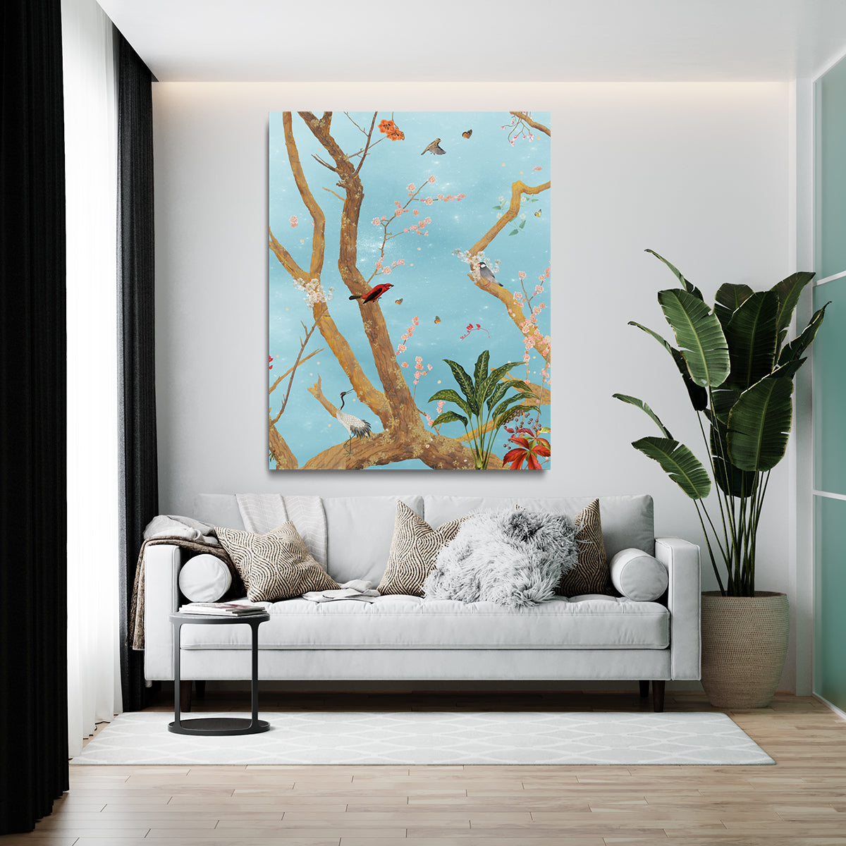 Behangpaneel 80*100 cm Mystic Garden Blue