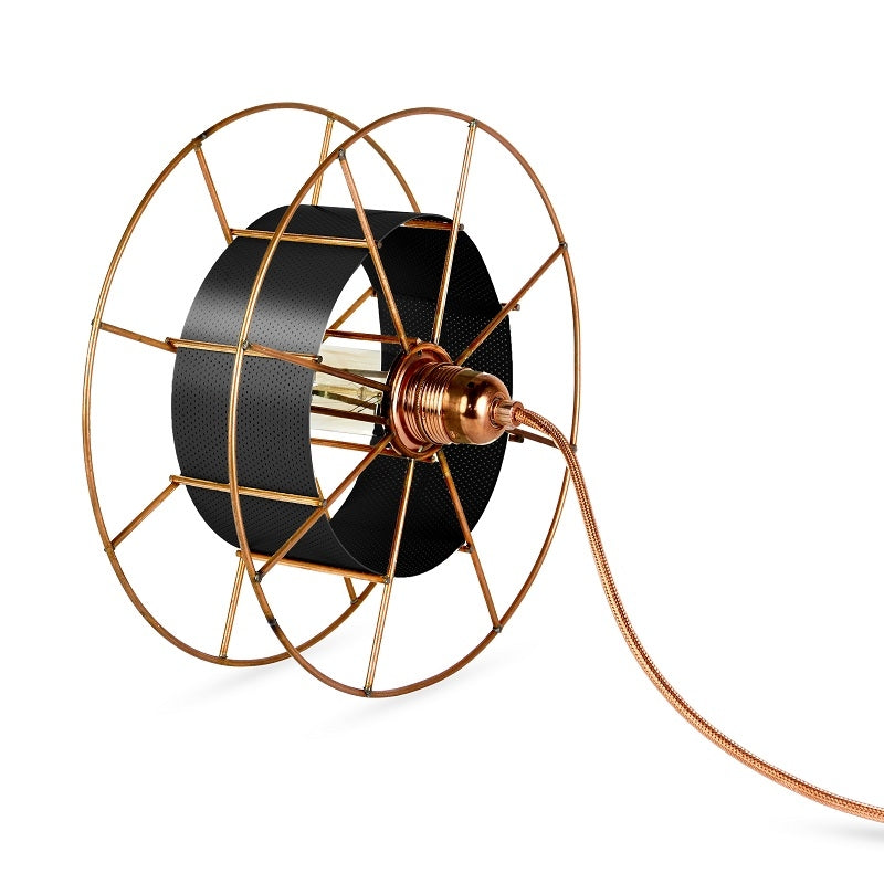 Vloerlamp SPOOL Classic met zwarte skin