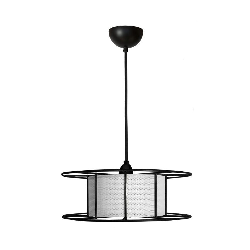 Hanglamp SPOOL Zwart met Skin Wit