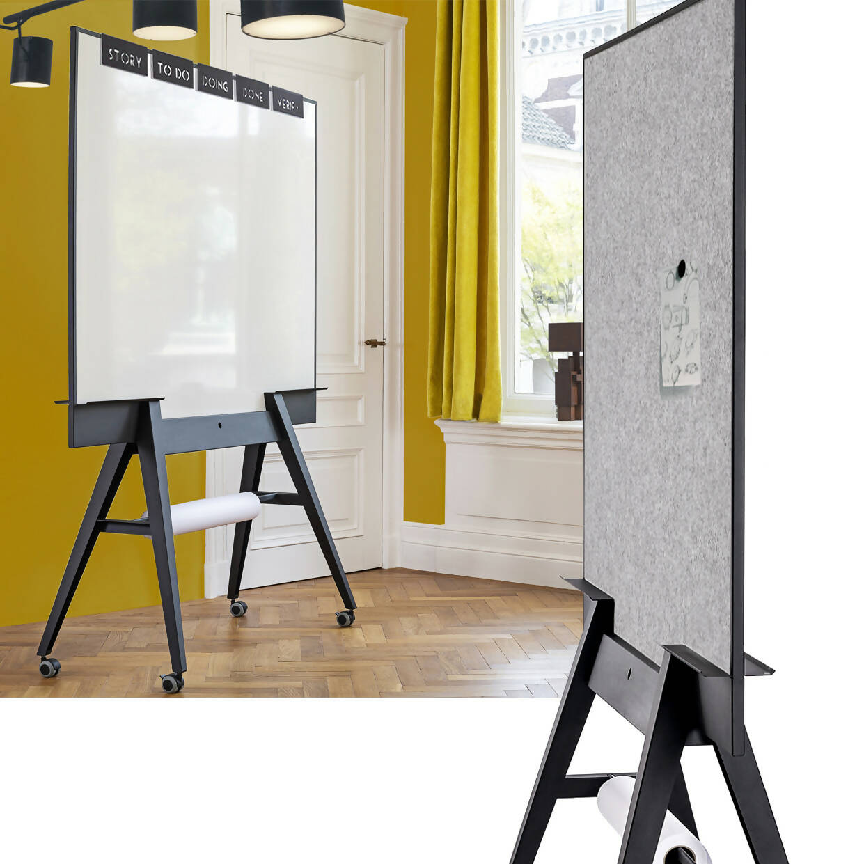 UIL verrijdbaar whiteboard-prikbord