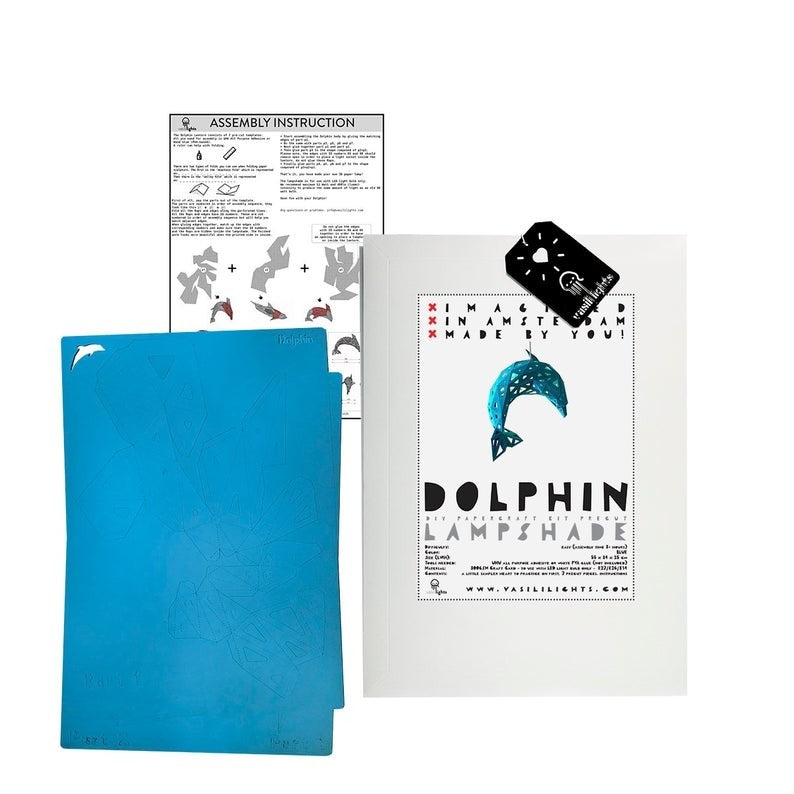 Dolphin Paper Lampshade Pink