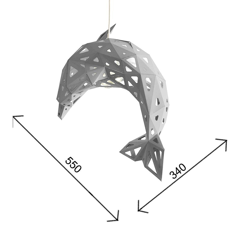 Dolphin Paper Lampshade White