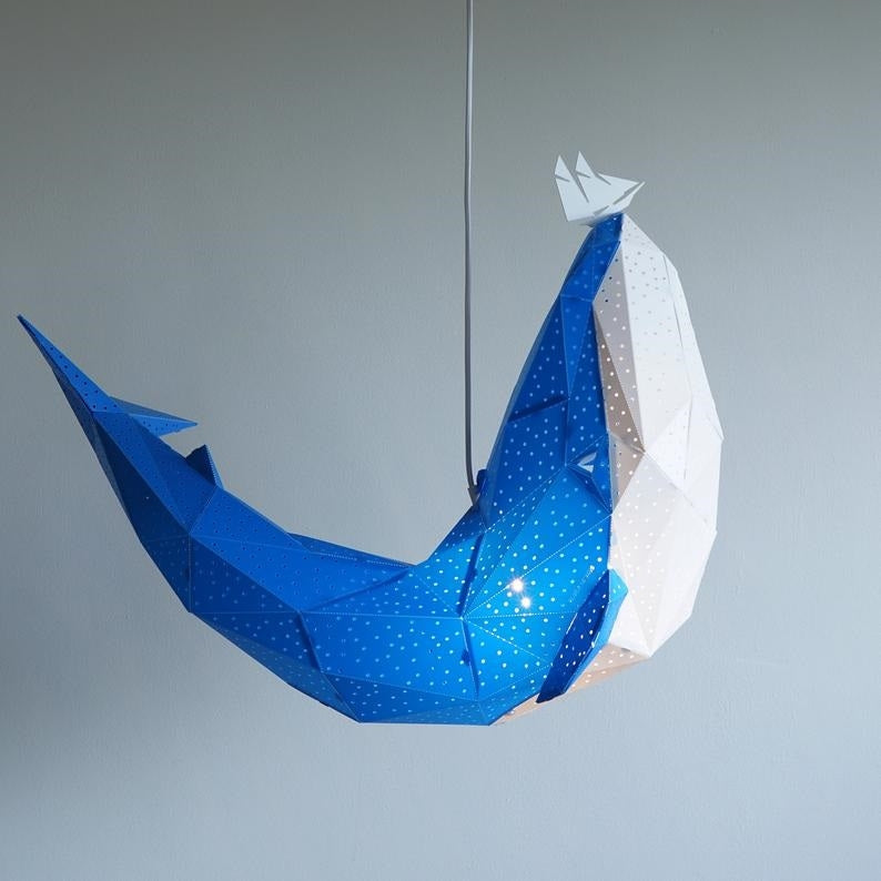 Reusachtig Walvis Lamp Blauw