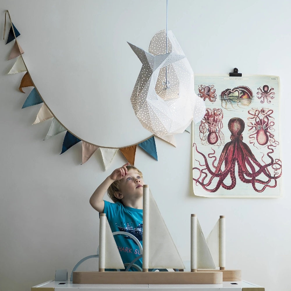 Reusachtig Walvis Lamp Wit