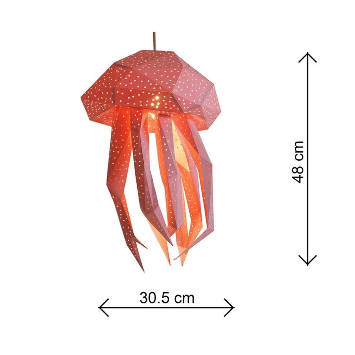 Jellyfish Paper Lantern Roze