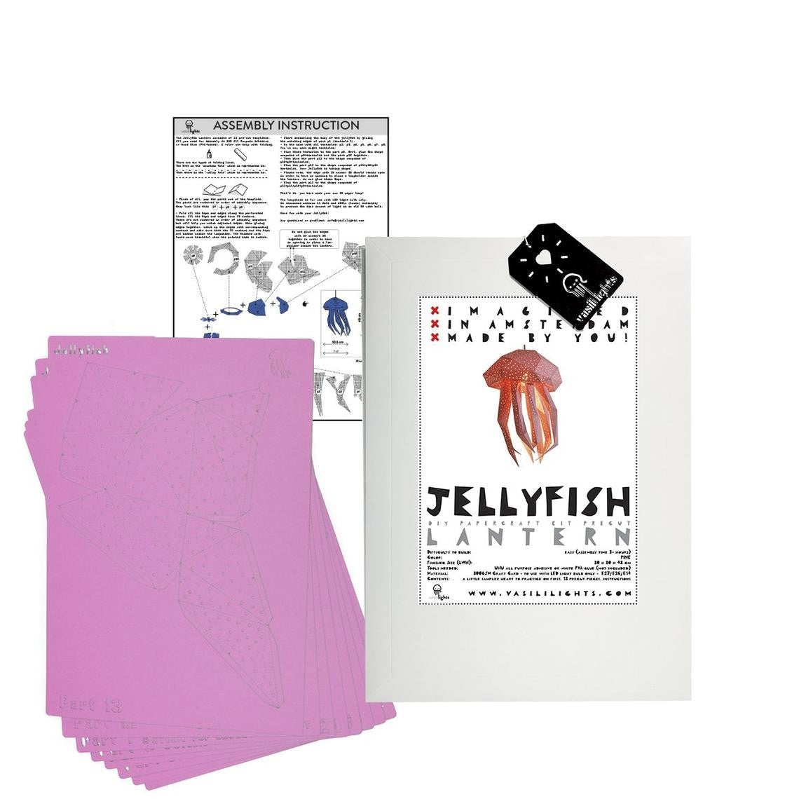 Jellyfish Paper Lantern Roze