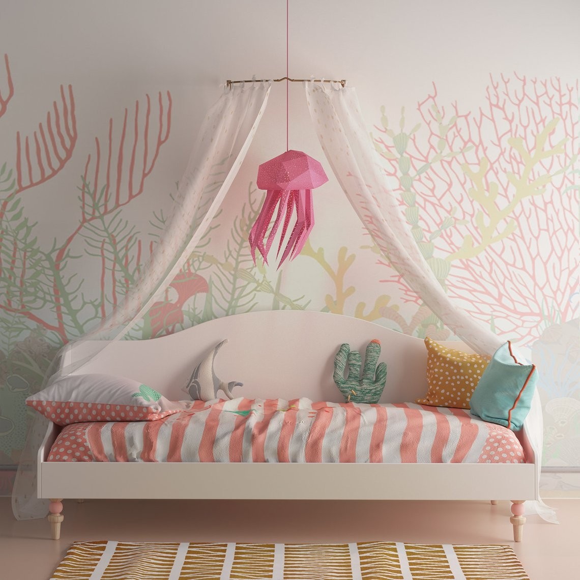 Jellyfish Paper Lantern Roze
